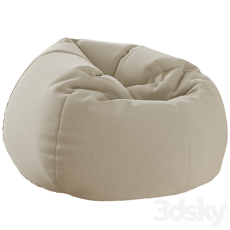 Bean bag chair 3DS Max Model - thumbnail 2