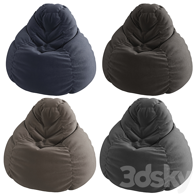 Bean bag chair 3DSMax File - thumbnail 1