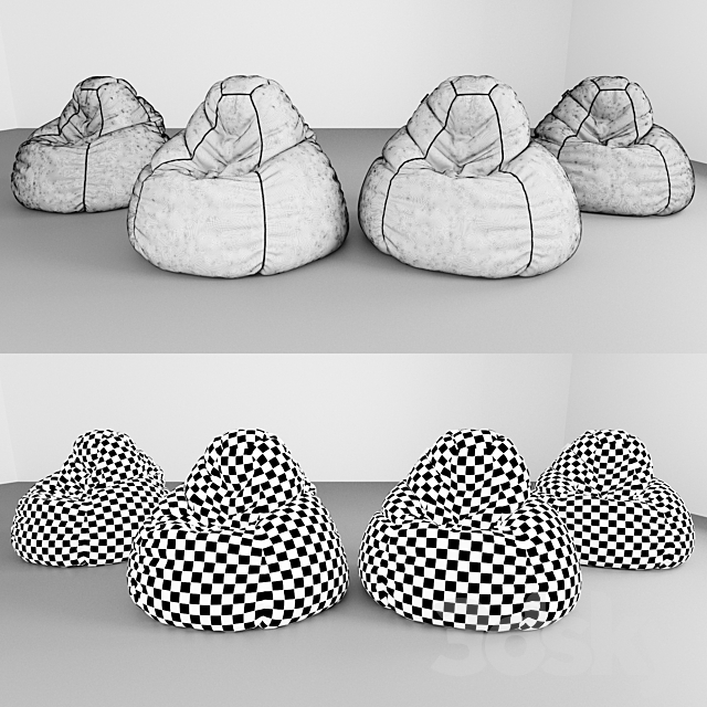 Bean bag chair 3DSMax File - thumbnail 3