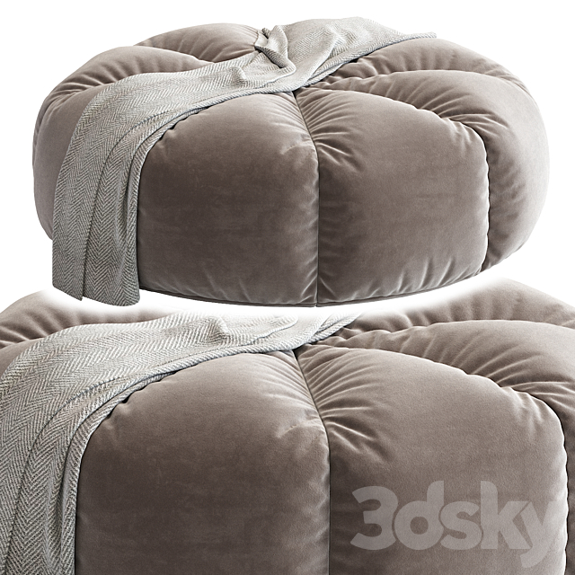 Bean Bag Chair N6 3DS Max Model - thumbnail 2