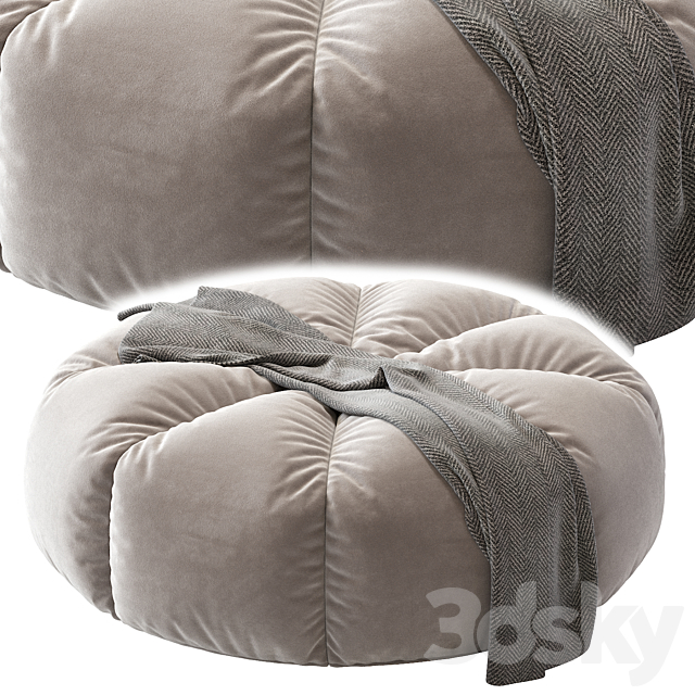 Bean Bag Chair N6 3DS Max Model - thumbnail 3