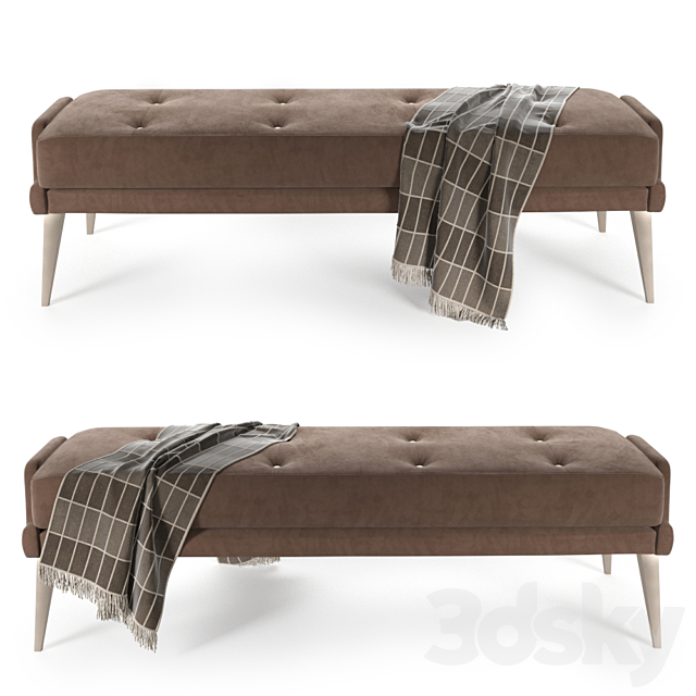 Bed Bench 3ds Max - thumbnail 1