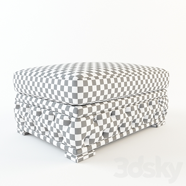 Bedding miami ottoman 3DS Max Model - thumbnail 3