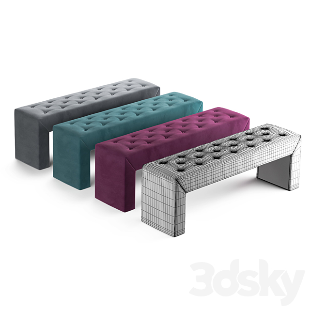 Bench Askona Enigma 3ds Max - thumbnail 2