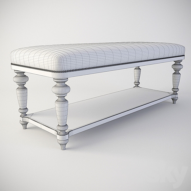 Bench Bernhardt Auberge Bench (351-508) 3DSMax File - thumbnail 2