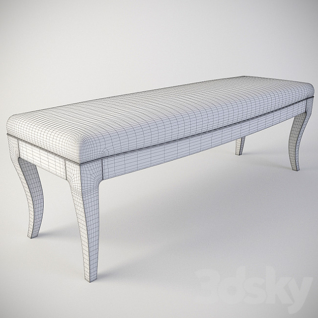 Bench Bernhardt Miramont Bench (360-508) 3DSMax File - thumbnail 2