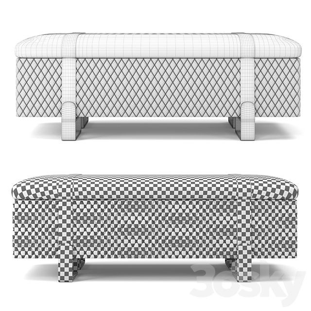 Bench by capital collection 3ds Max - thumbnail 3