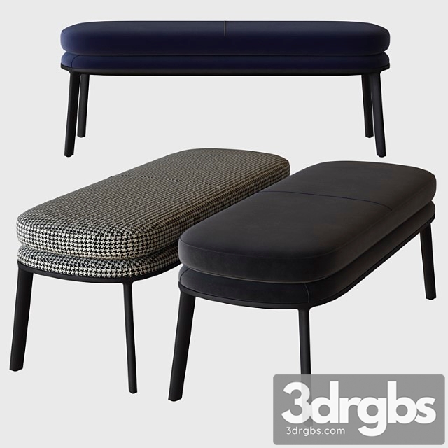 Bench Caratos B B Italia 3dsmax Download - thumbnail 1