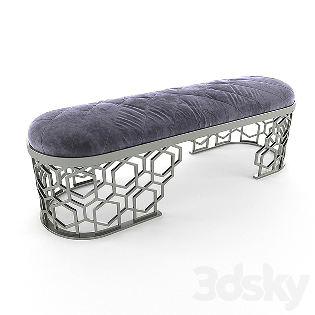 Bench Fratelli Longhi Amanda 3DS Max Model - thumbnail 2