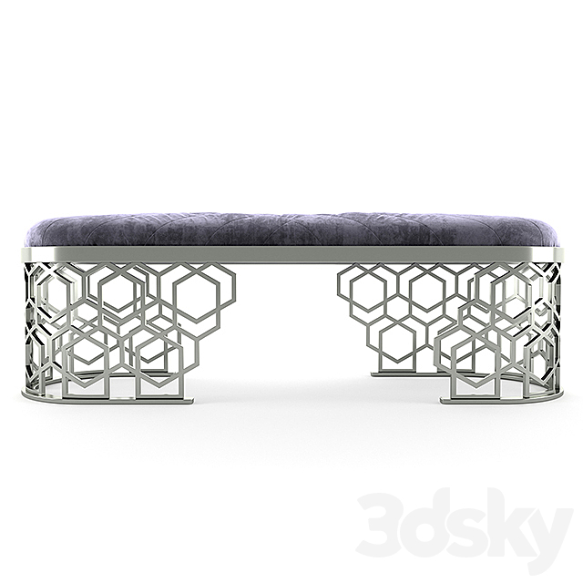 Bench Fratelli Longhi Amanda 3DS Max Model - thumbnail 4