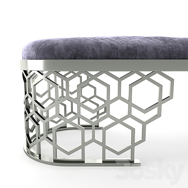 Bench Fratelli Longhi Amanda 3DS Max Model - thumbnail 5