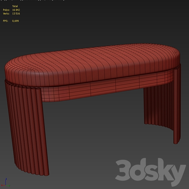 Bench Kotto by MyImagination.Lab 3DSMax File - thumbnail 5