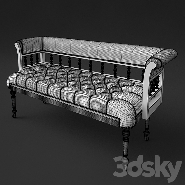 Bench “Love” by Howard & Fleming 3DSMax File - thumbnail 2