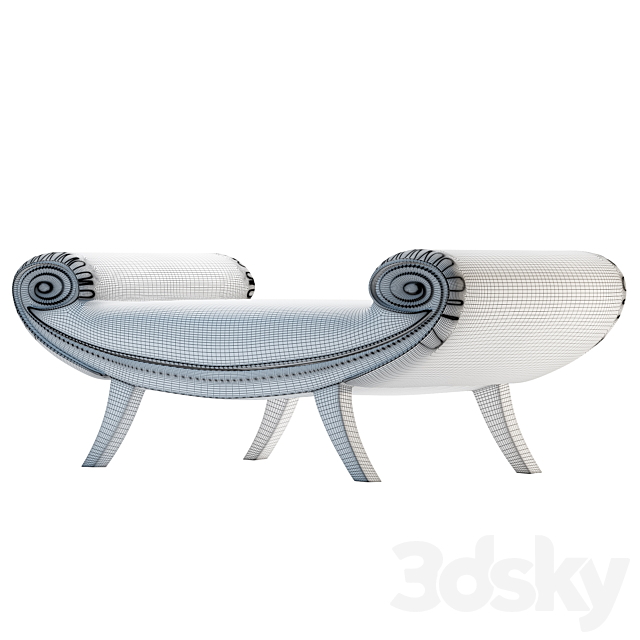 Bench Medea 3ds Max - thumbnail 3