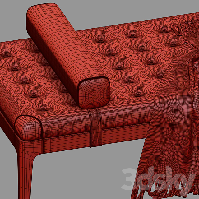 Bench PORADA Webby 3DS Max Model - thumbnail 5