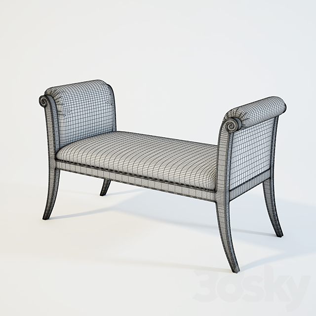 Bench ROBERTO VENTURA CHERRY 3DS Max Model - thumbnail 2