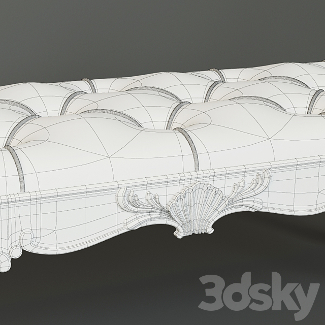 Bench Silvano Grifoni 3DS Max Model - thumbnail 3