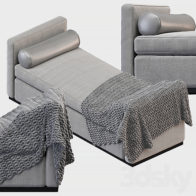 Bench The Sofa and Chair Company Escher Daybed 3DSMax File - thumbnail 1