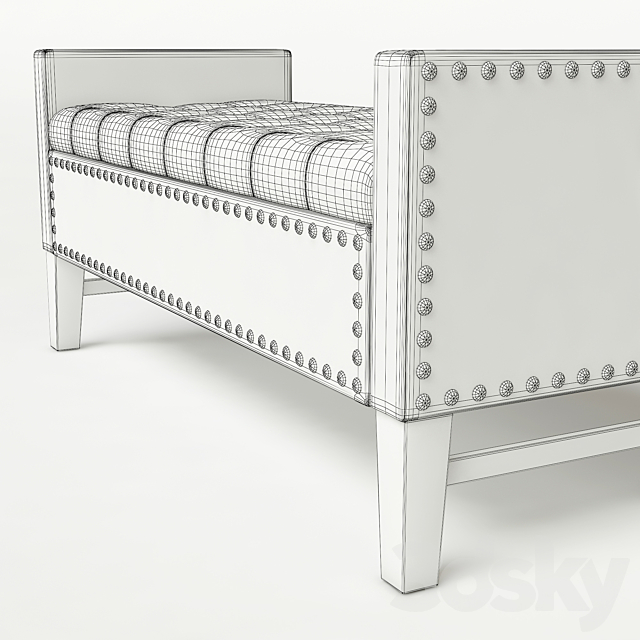 Bench with drawer beige GARDA DECOR Alice BG 3DS Max Model - thumbnail 3