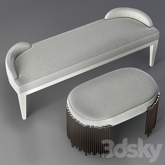 Bernhardt Calista Bench 3DSMax File - thumbnail 4