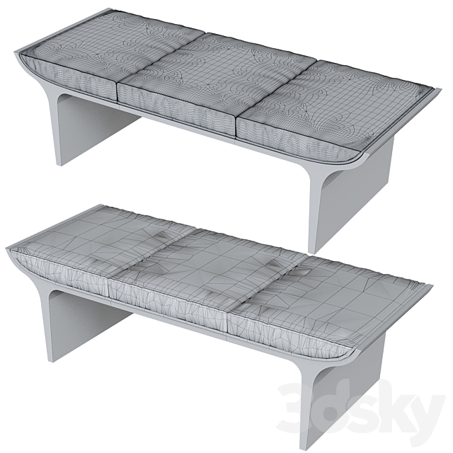 Bernhardt Design Laurel bench 3DSMax File - thumbnail 3