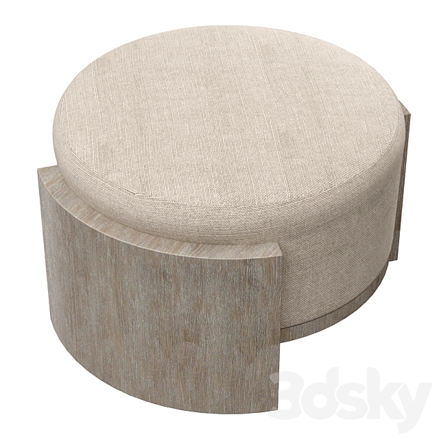 Bernhardt Foundations Cocktail Ottoman 3DS Max Model - thumbnail 3