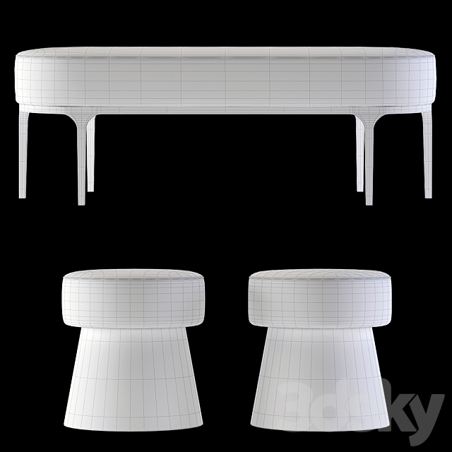 Bernhardt Linea Benches 3DSMax File - thumbnail 3