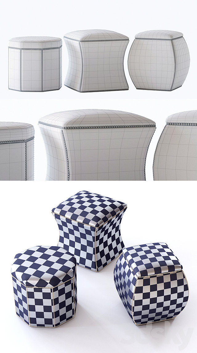 Bernhardt Ottoman 3DSMax File - thumbnail 3