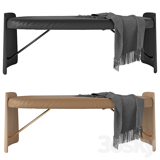 Biscotto Bench by Dante 3DSMax File - thumbnail 2