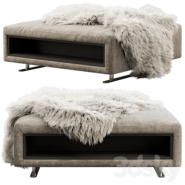 BoConcept Hampton footstool with storage 3DS Max Model - thumbnail 1