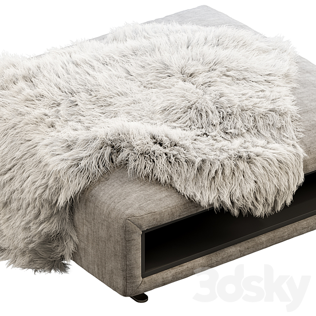 BoConcept Hampton footstool with storage 3DS Max Model - thumbnail 3