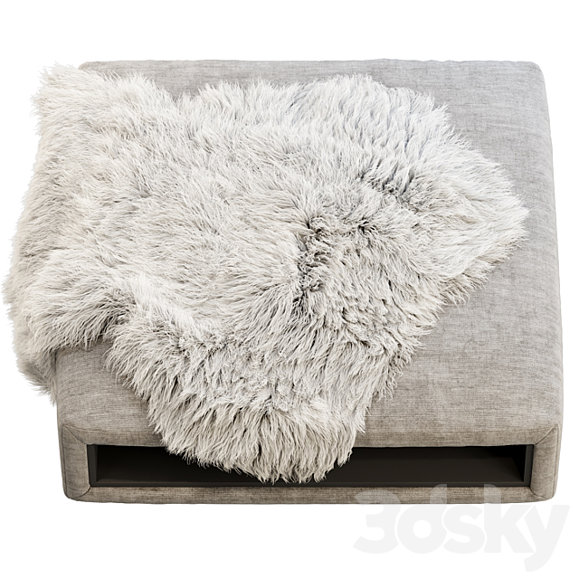 BoConcept Hampton footstool with storage 3DS Max Model - thumbnail 4