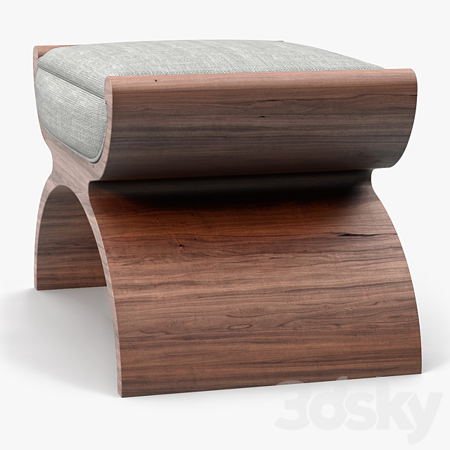 Bolier Modern Luxury Biedermeier Stool 3DSMax File - thumbnail 3