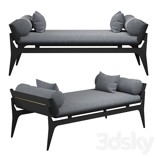 Boudoir daybed by gabriel scott 3DSMax File - thumbnail 1