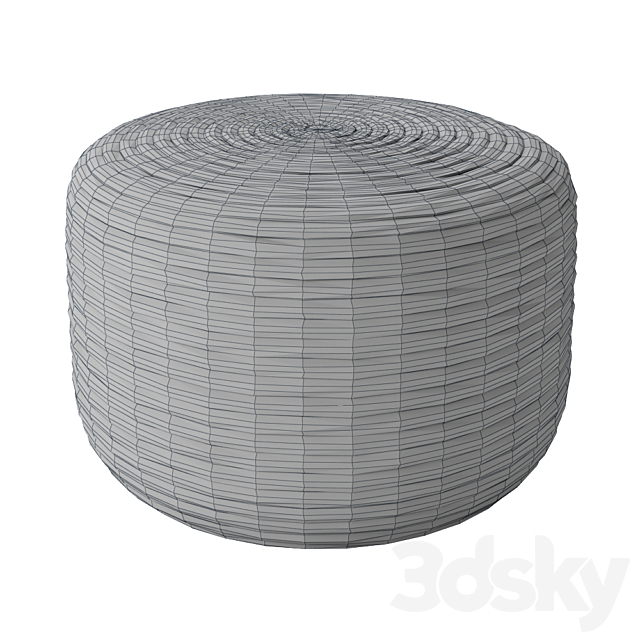 Braided jute pouf 3DSMax File - thumbnail 3