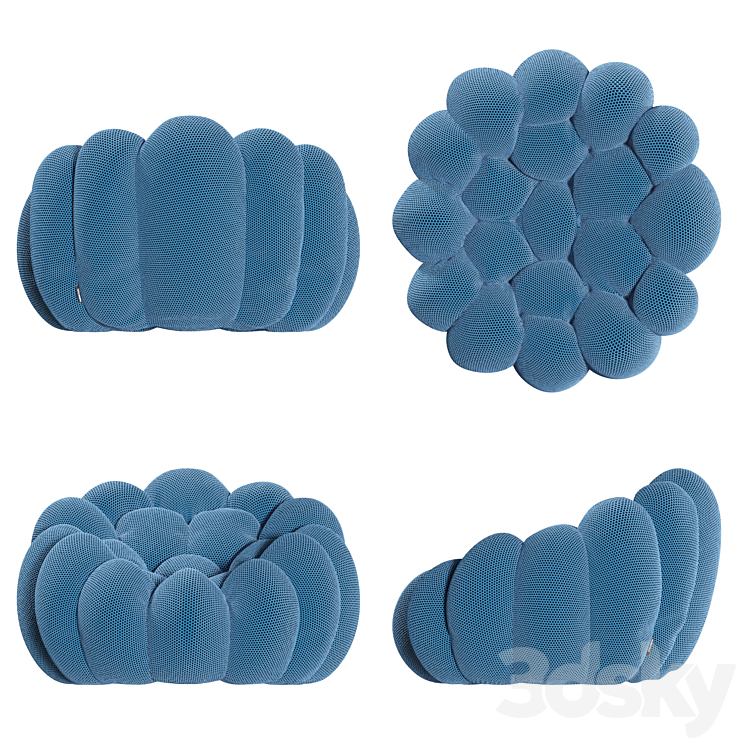 BUBBLE armchair by Roche Bobois 3DS Max Model - thumbnail 2