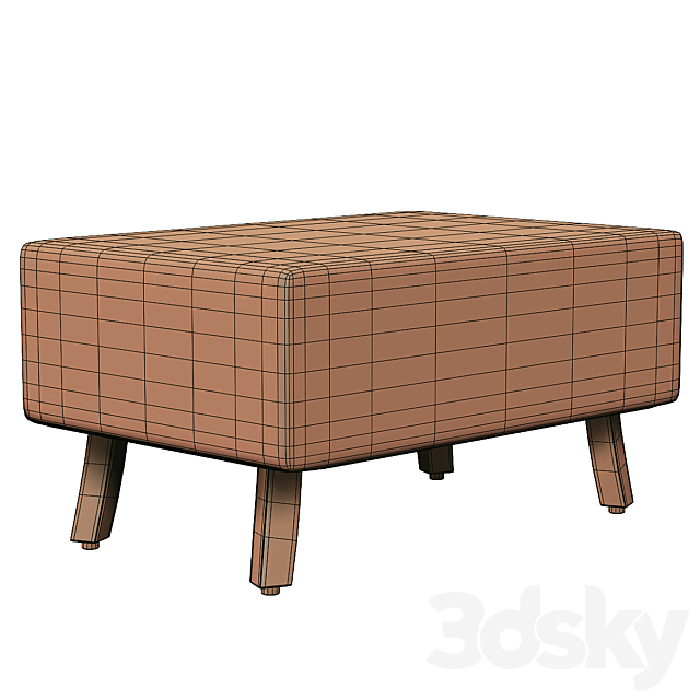 Cabana Footstool Yeti Timothy Oulton 3DSMax File - thumbnail 3