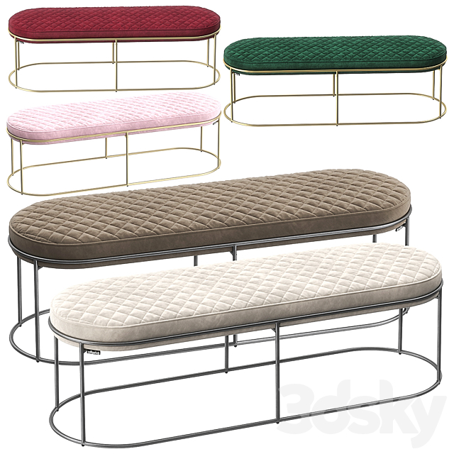 Calligaris atollo bench 3DSMax File - thumbnail 1