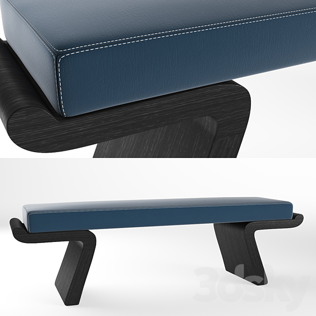 Calme plat bench 3DSMax File - thumbnail 2