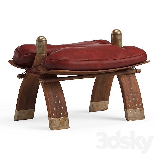 Camel saddle stool 3ds Max - thumbnail 1