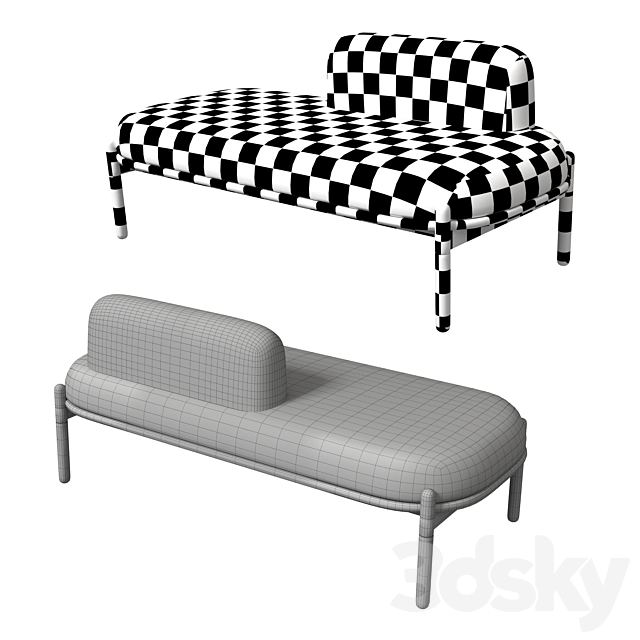 Casala Capsule Bench Lounge (Free) 3DSMax File - thumbnail 3