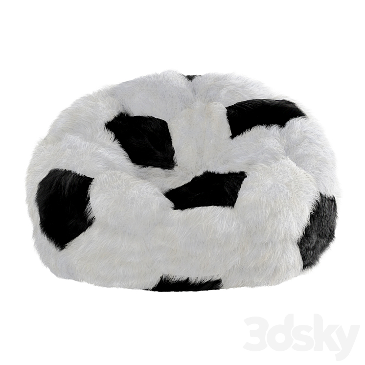 Chair bag soccer ball made of wool 3DS Max Model - thumbnail 1