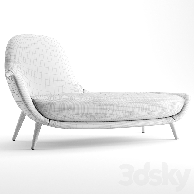 Chair Mad Chaise Longue Poliform 3DSMax File - thumbnail 2