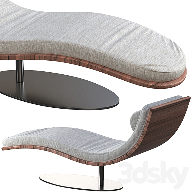 Chaise longue Oliver B. Balzo 3DSMax File - thumbnail 3