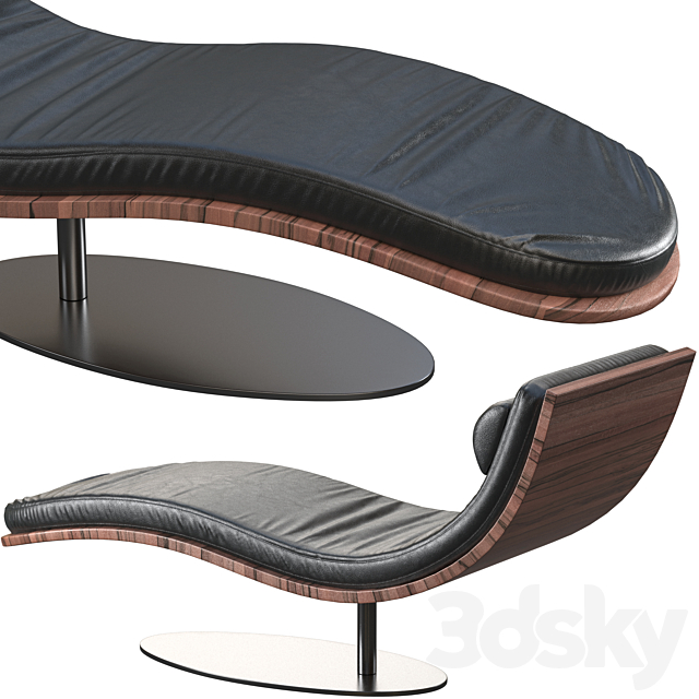 Chaise longue Oliver B. Balzo 3DSMax File - thumbnail 4