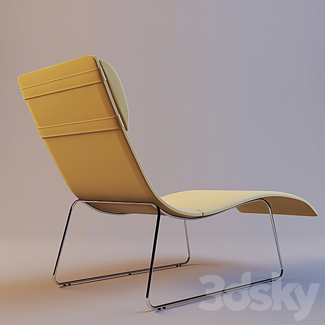 Chaise lounge-chair Midj Relax 3DS Max Model - thumbnail 2