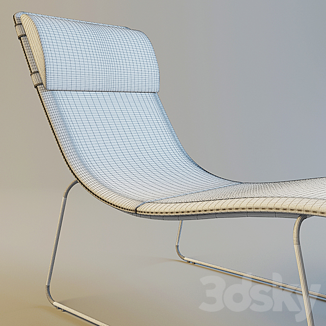 Chaise lounge-chair Midj Relax 3DS Max Model - thumbnail 3