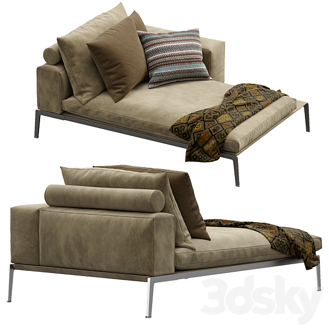 Chaise Lounge Lifesteel By Flexform 3DS Max Model - thumbnail 4