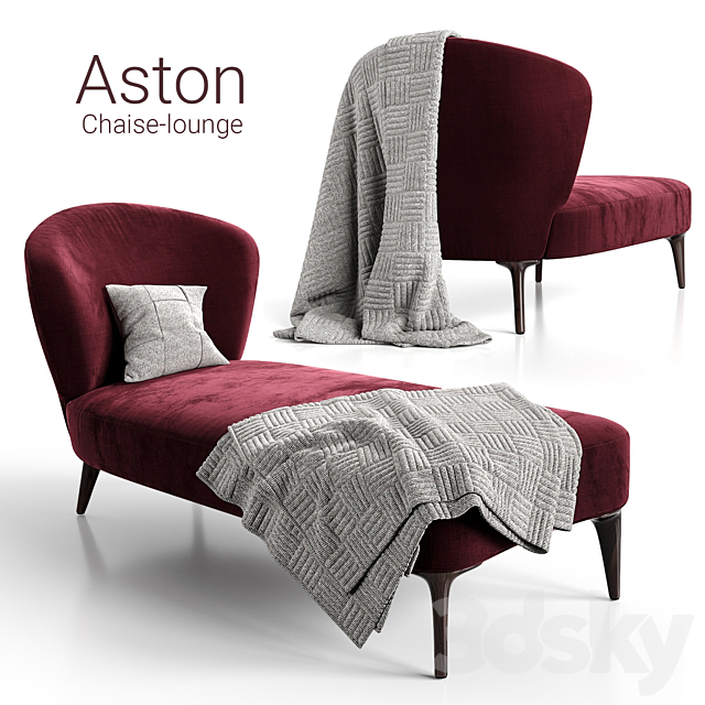 Chaise-lounge Minotti Aston 3ds Max - thumbnail 1