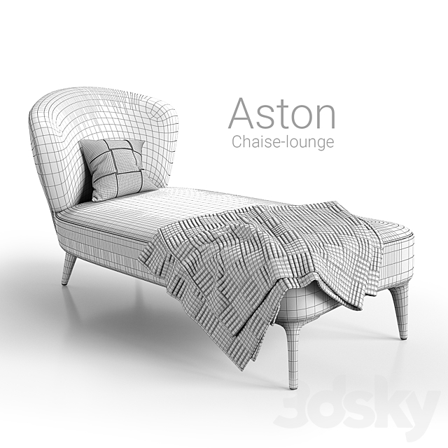 Chaise-lounge Minotti Aston 3ds Max - thumbnail 3